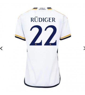 Real Madrid Antonio Rudiger #22 Koszulka Podstawowych Kobiety 2023-24 Krótki Rękaw